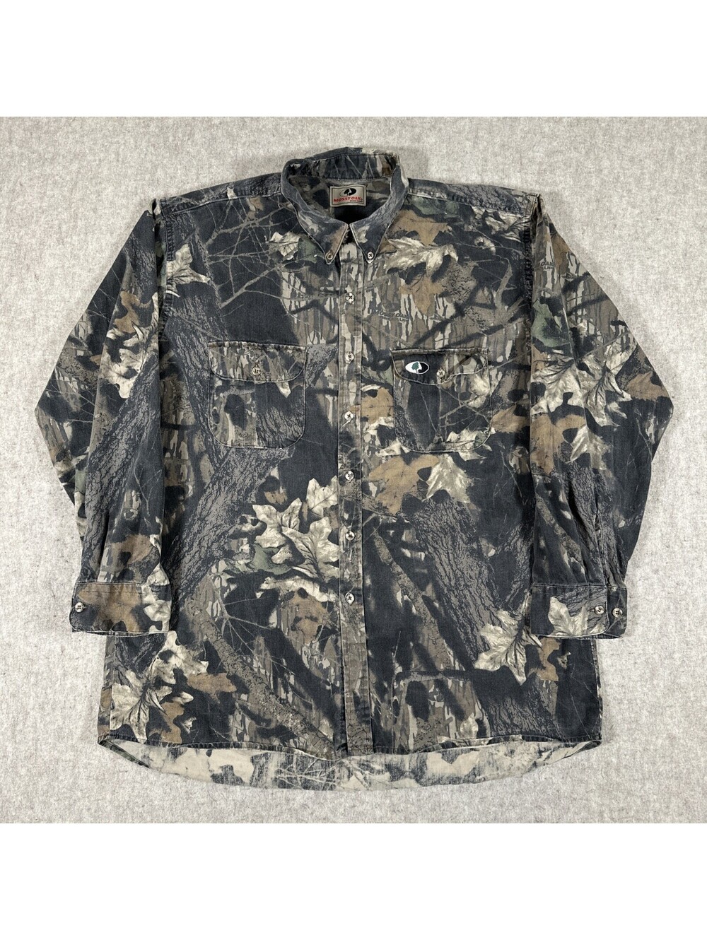 Vintage Mossy Oak Break Up Shirt Size XXL? Button Down Long Sleeve (Flaw)